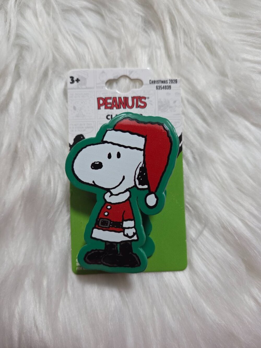 Peanuts Santa Snoopy Claw Clip
